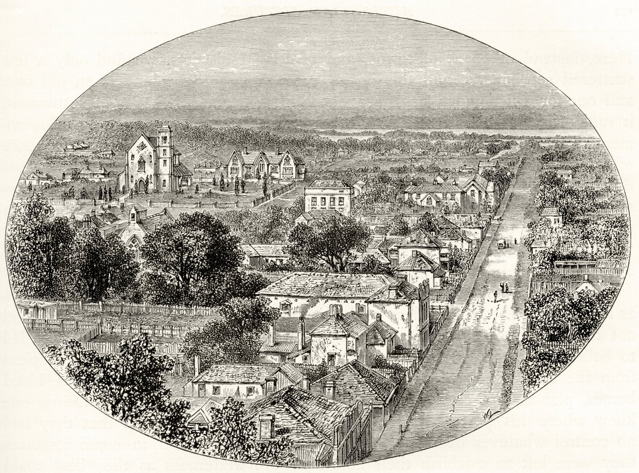 Perth, Západní Austrálie, kolem roku 1880, z 