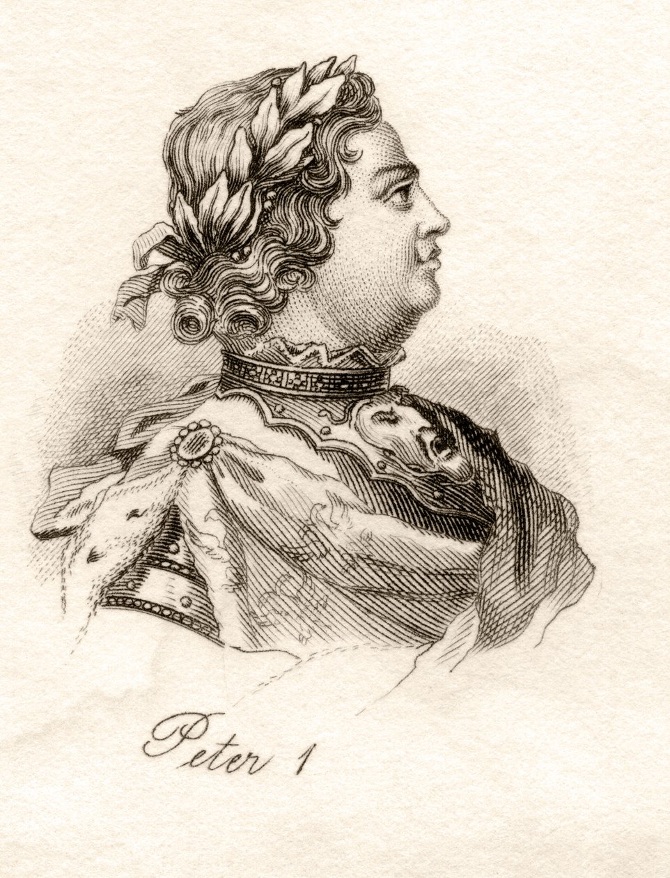 Petra Velikého, z „Crabbova historického slovníku“, vydaného v roce 1825 od English School