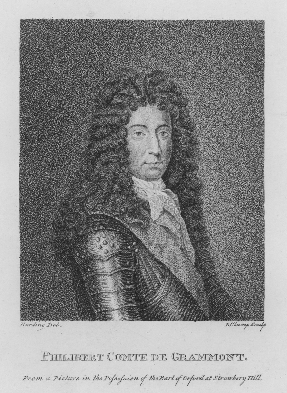 Philibert Comte de Grammont (rytina) od English School