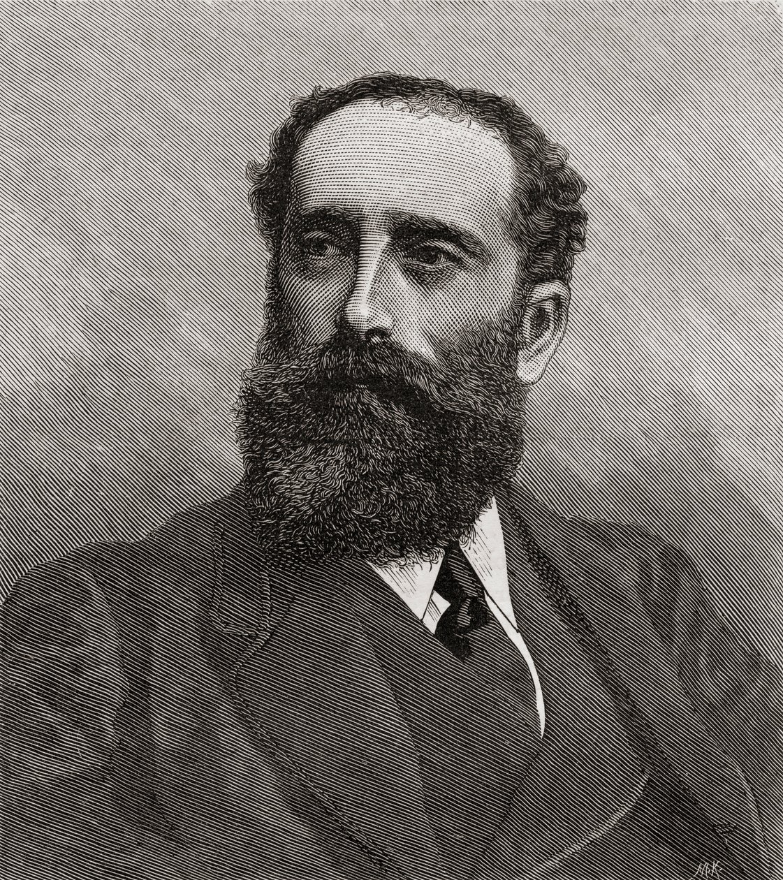 Philip Hermogenes Calderon z The Magazine of Art, publikovaný v roce 1878 od English School