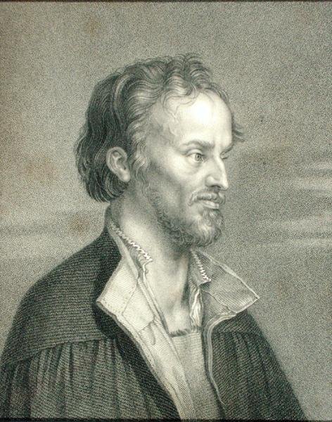 Philipp Melanchthon nebo Philipp Schwartzerd (1497-1560) z „Gallery of Painters“, vydané v roce 1833 (rytina) od English School