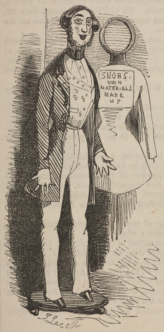 "Fyziologie londýnského lenocha: Kapitola VI - O Gentovi," od Punch nebo London Charivari, sv. 3, str. 60 od English School