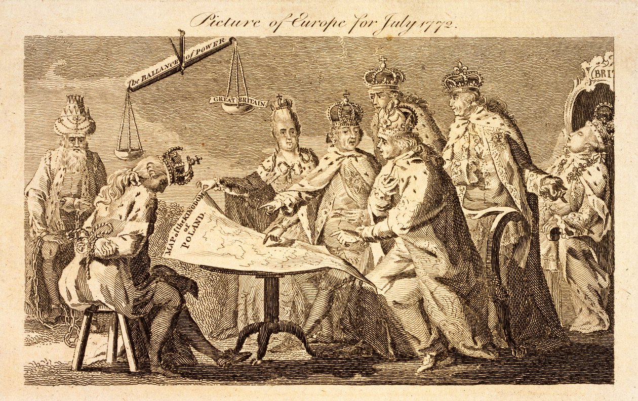 Obrázek Evropy za červenec 1772, kolem roku 1772 (rytina) od English School