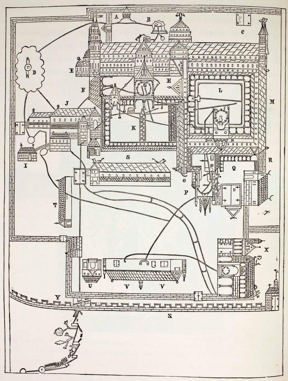 Plán Benediktinského Kláštera V Canterbury od English School