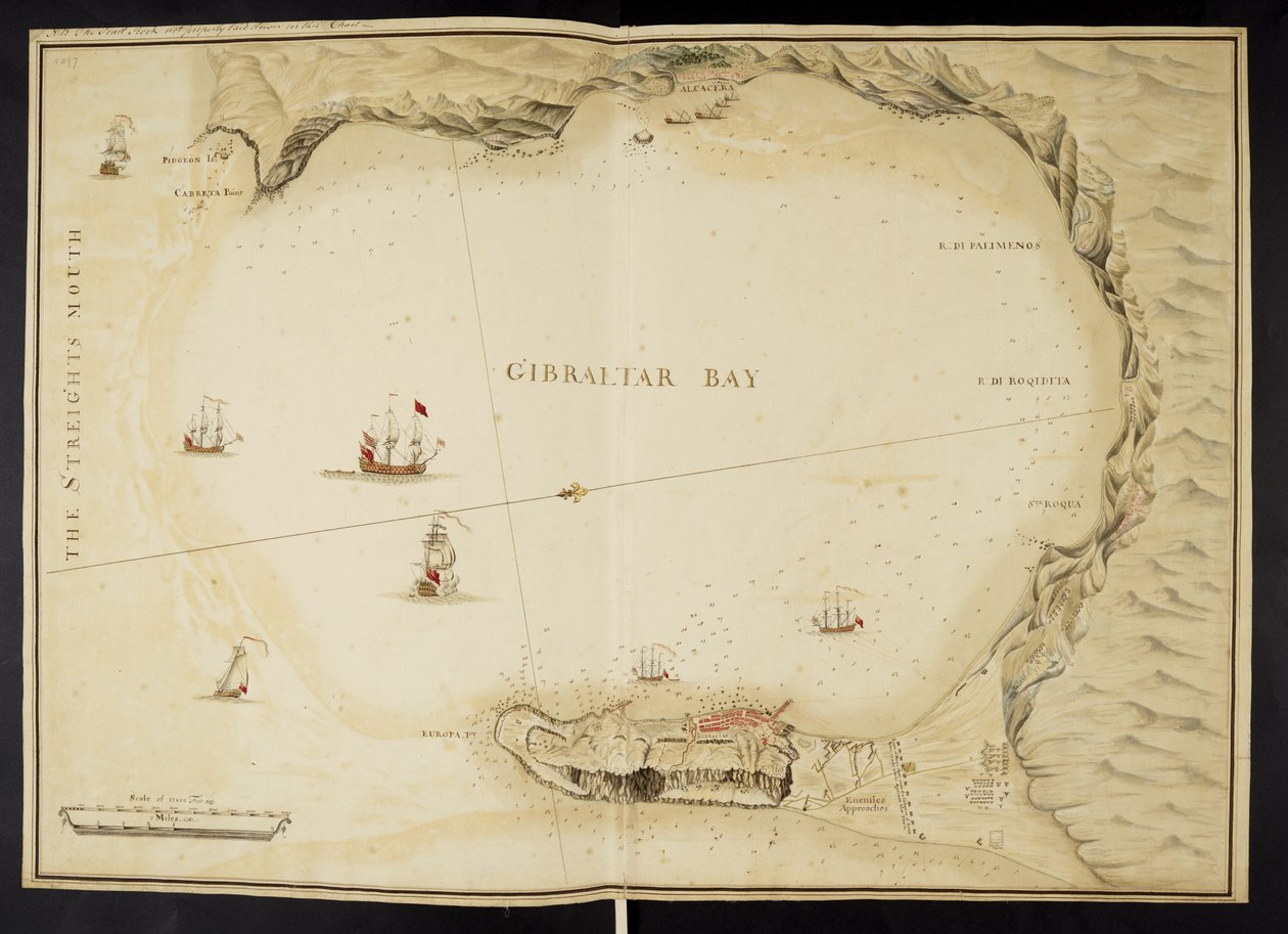 Plán Gibraltaru, Pět plánů zálivu a pevnosti Gibraltar od English School