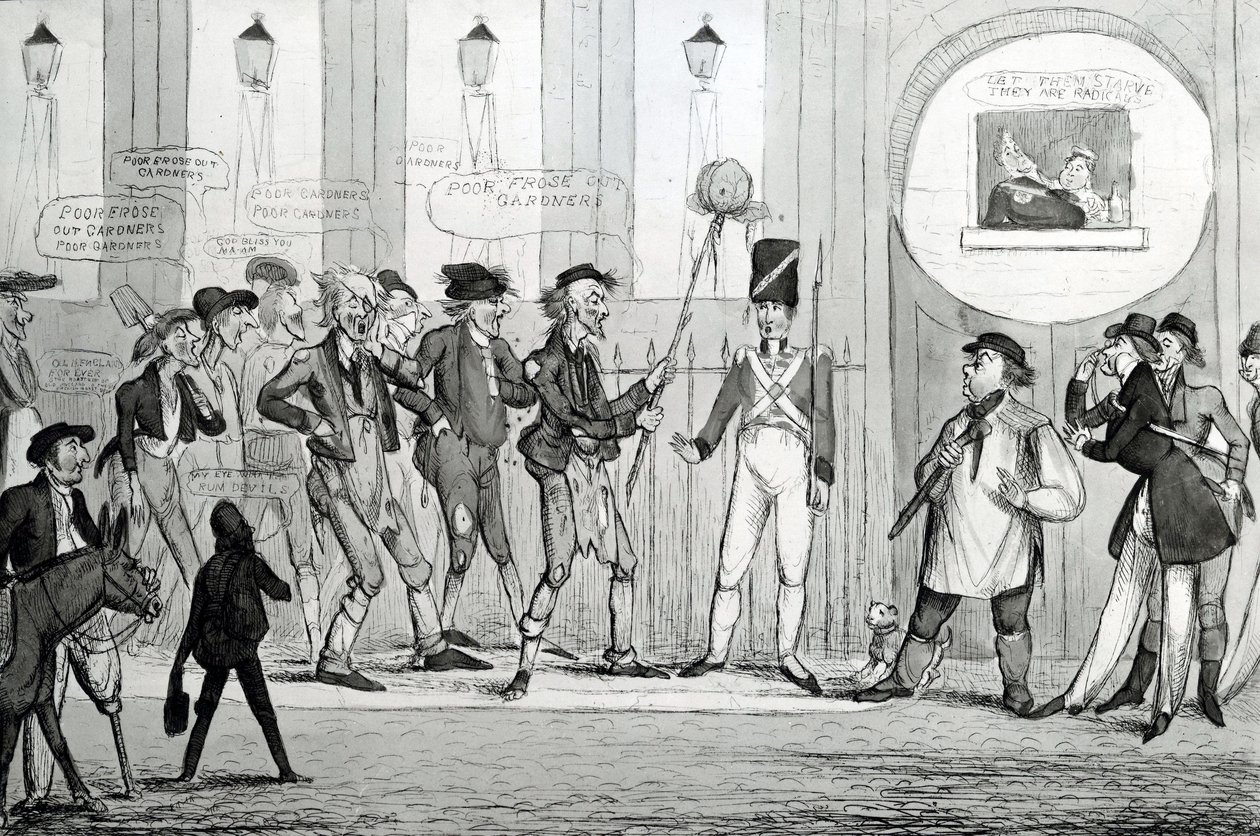 Poor Froze Out Gardners, 1820 od English School