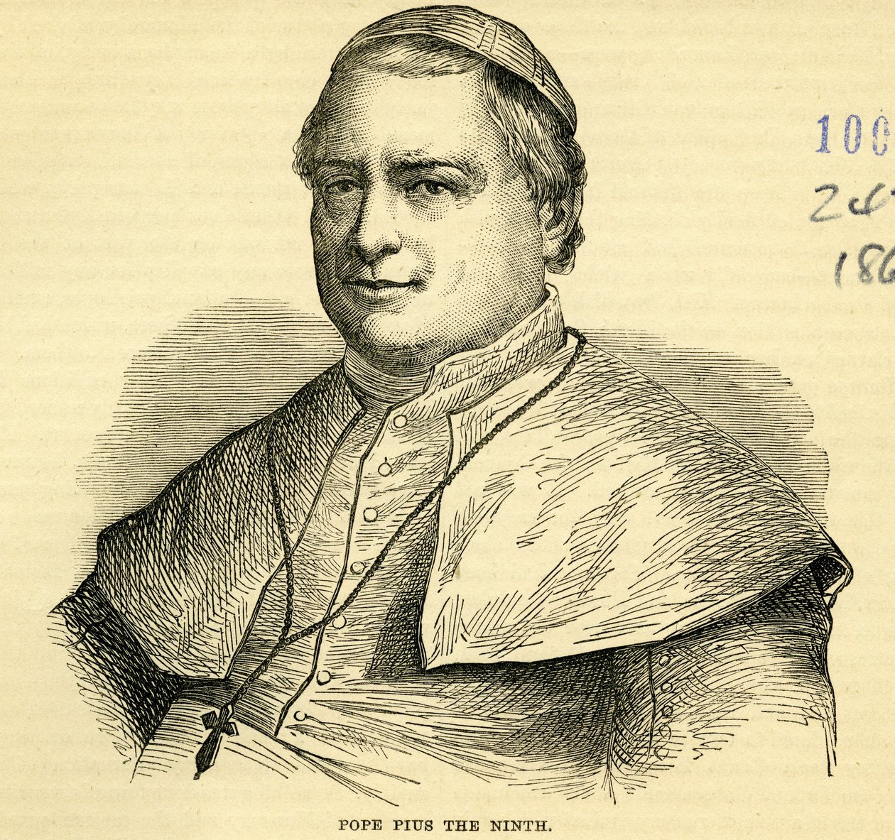Papež Pius IX (rytina) od English School