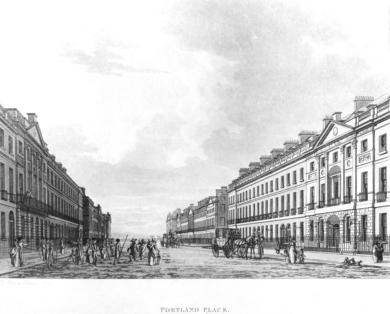 Portland Place, Londýn, 1800 od English School