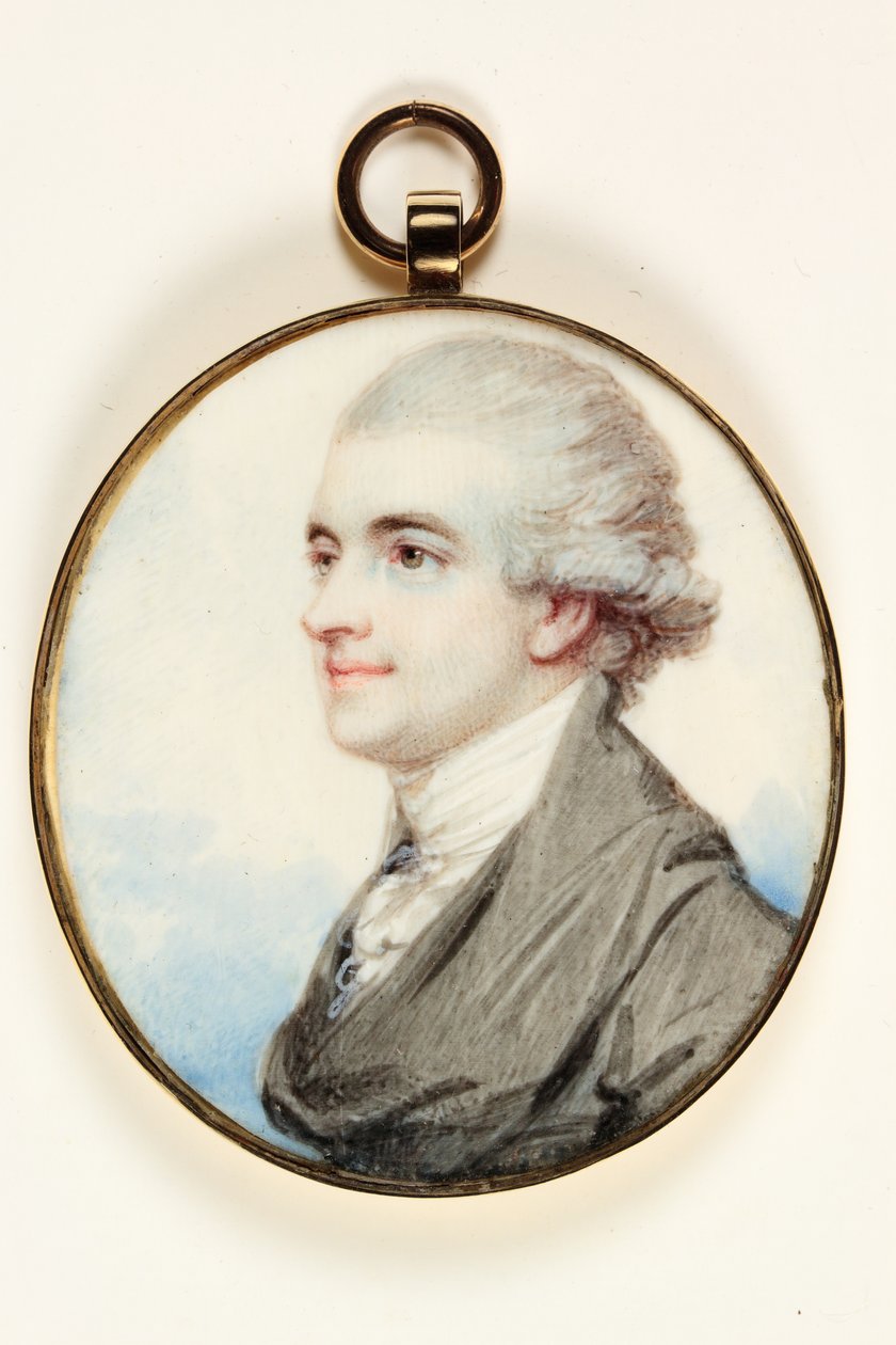 Portrét lorda Edwarda Charlese Cavendishe Bentincka (akvarel na slonovině) od English School
