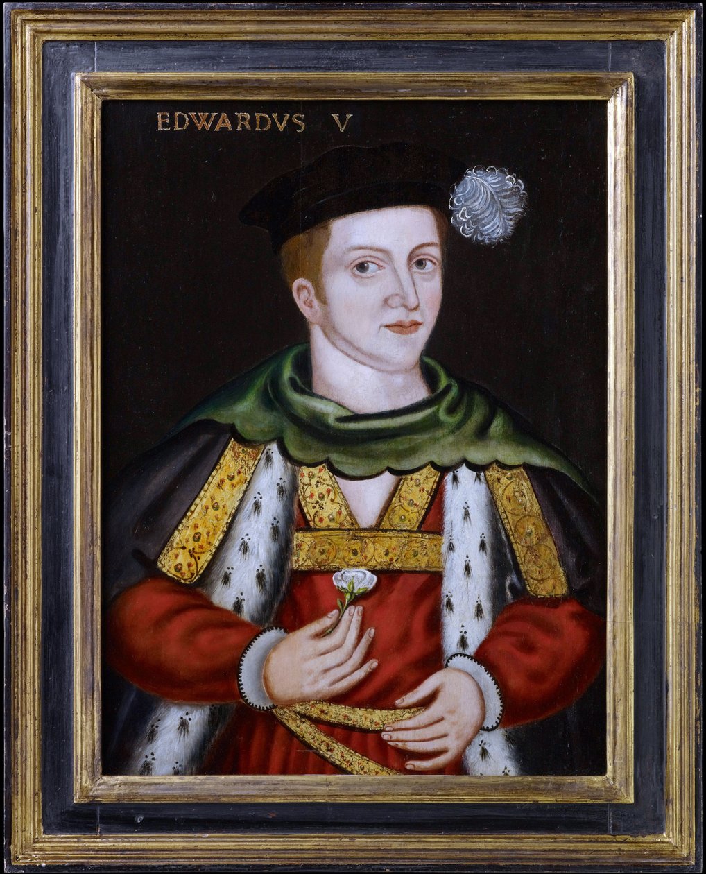 ""Portrét anglického krále Edwarda V. (1470-1483)"" (portrét anglického krále Edwarda V. (1470-1483)) Anonymní soukromá sbírka obrazů ze 16. století od English School