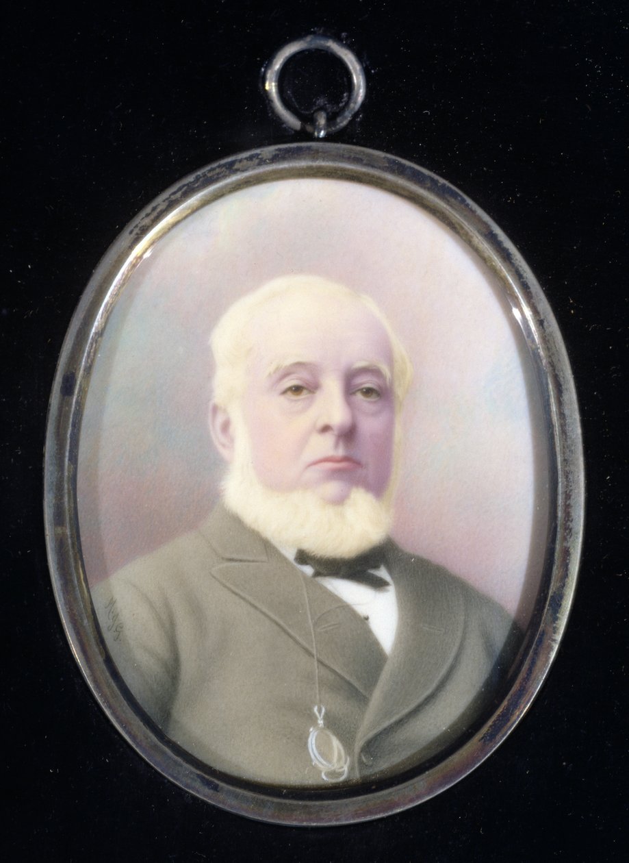Miniaturní portrét Warrena de la Rue (1815-89) od English School