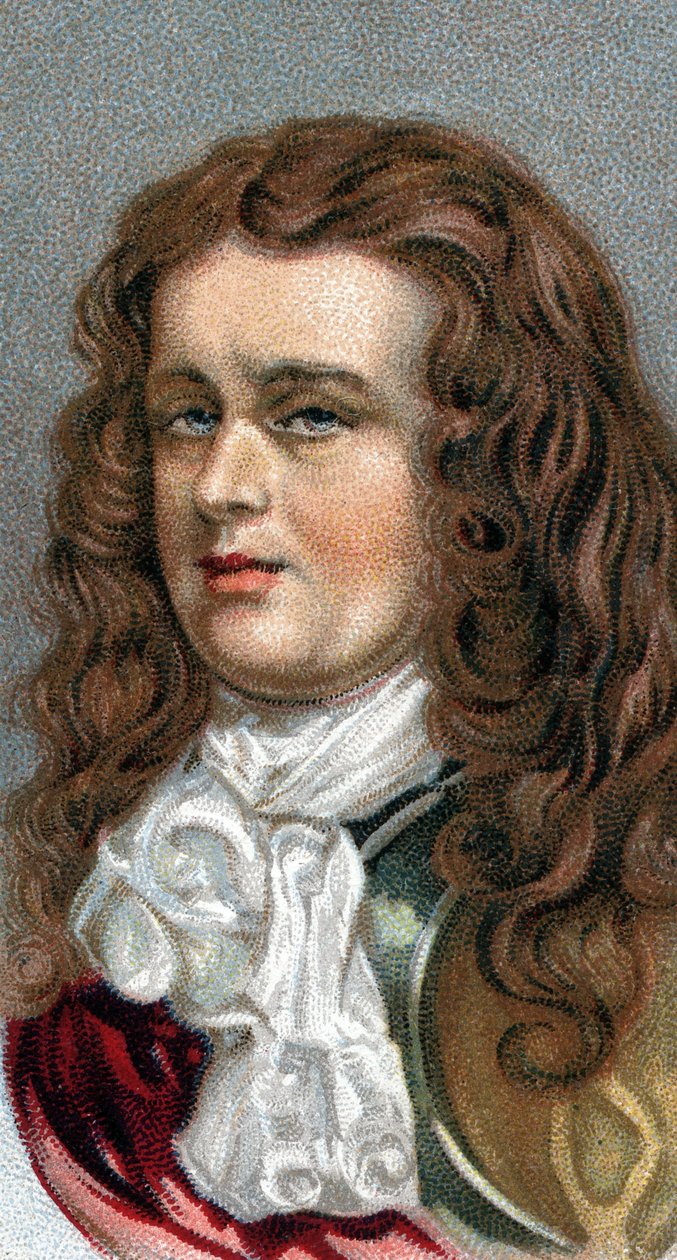 Portrét admirála Roberta Blakea -Portrét Roberta Blakea (1599-1657), anglického admirála - Ze série “” Leaders of Men”” - Chromolitografie - Anglická škola, 20. století - od English School