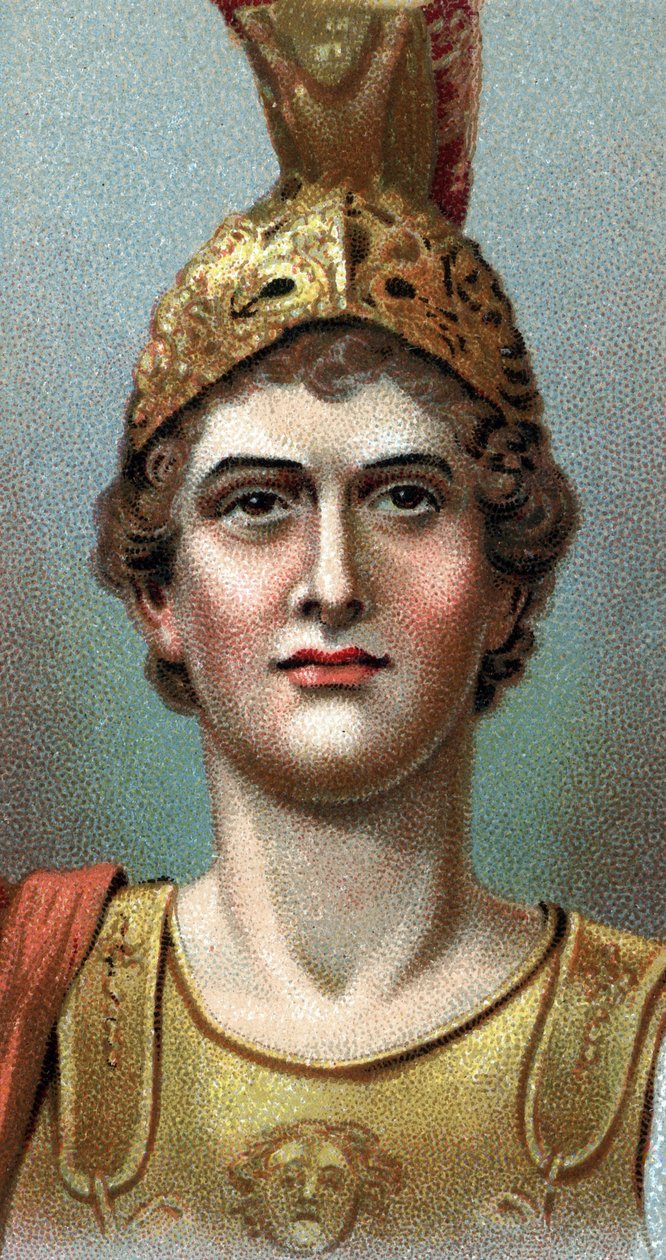Portrét Alexandra Velikého - Alexandr Veliký (356 - 323 př. n. l.) - Ze série ""Vůdci mužů"" - Chromolitografie - Anglická škola, 20. století - od English School