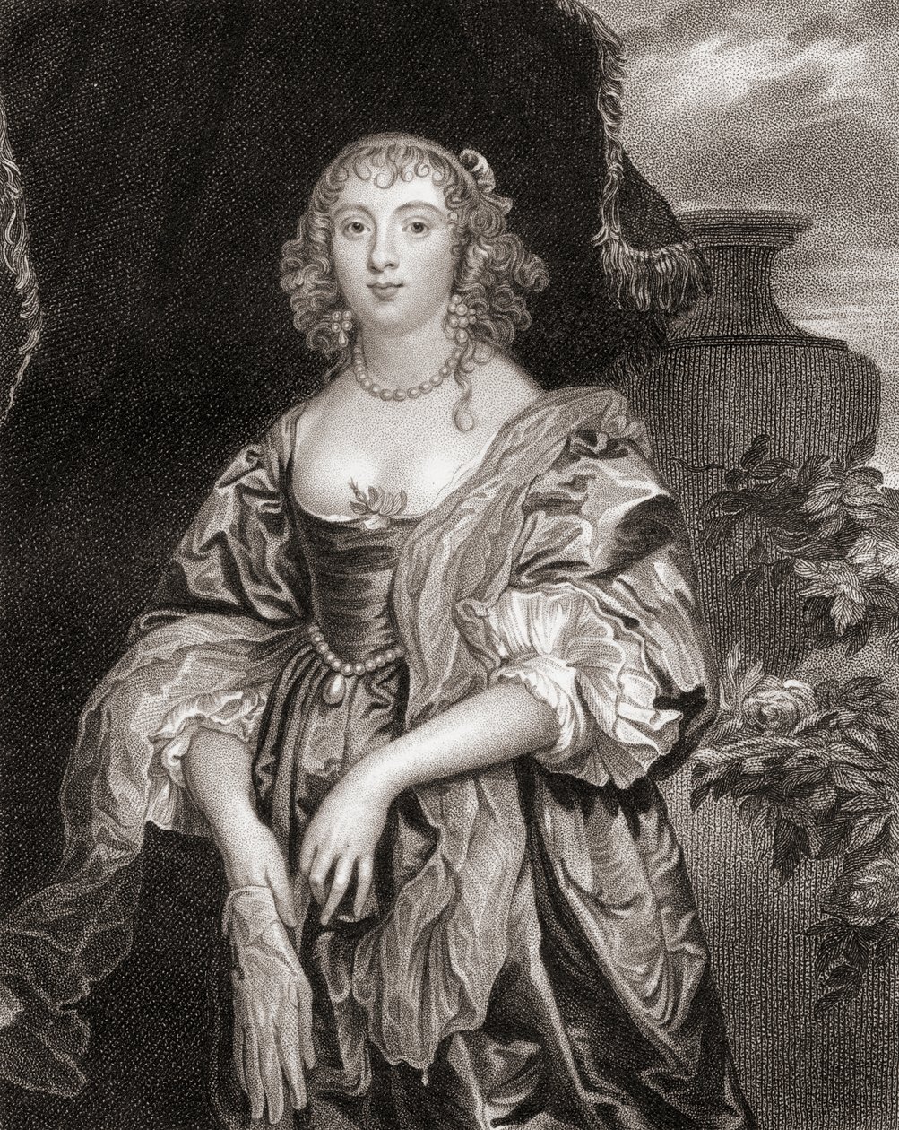 Portrét Anne Carre, hraběnky z Bedfordu (1620-84), z Lodges British Portraits, 1823 od English School
