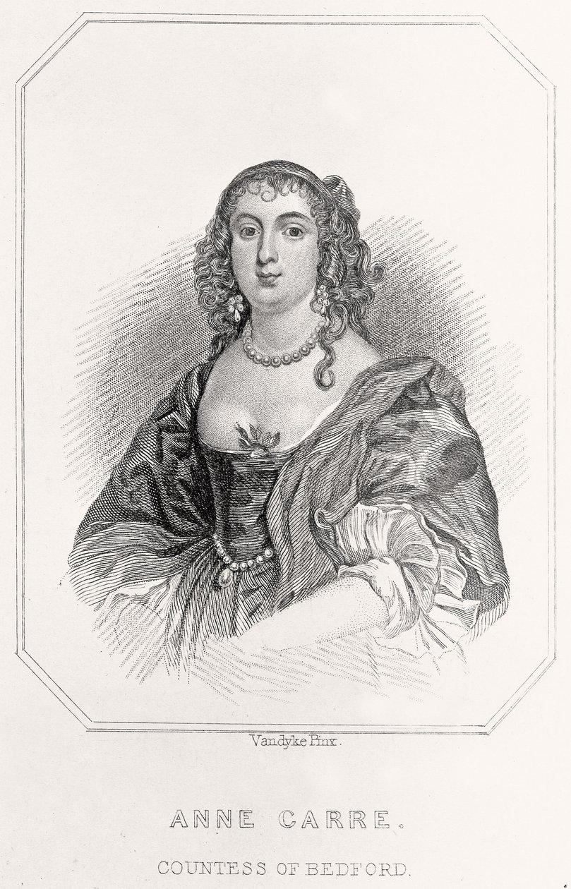 Portrét Anne Carre, hraběnky z Bedfordu, 1835 od English School
