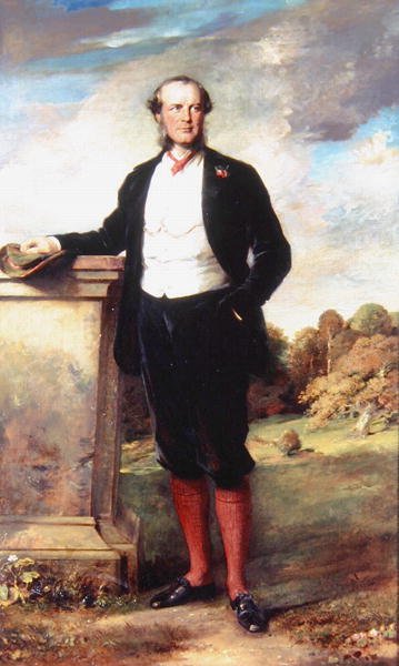 Portrét Beilby Richard Lawley (1818-80) 2. baron Wenlock (olej na plátně) od English School