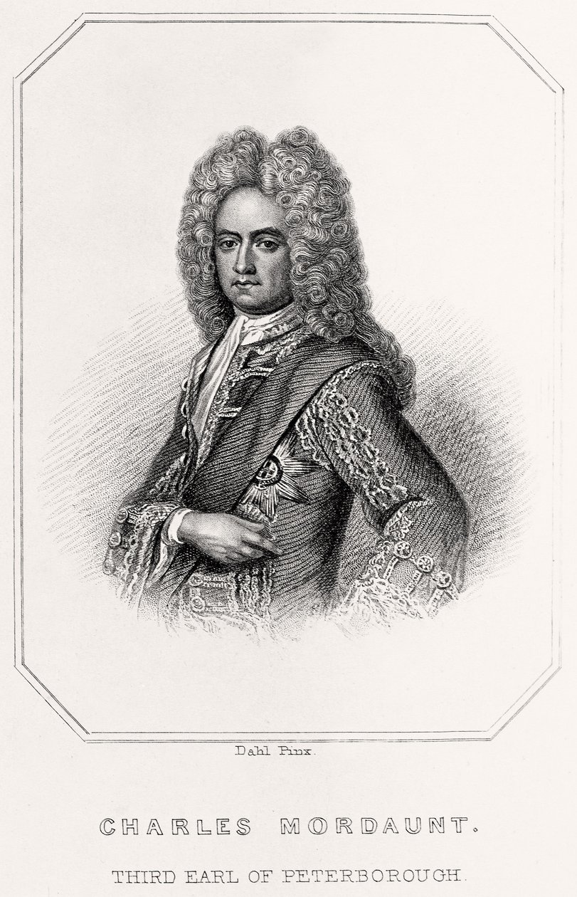 Portrét Charlese Mordaunta, 3. hraběte z Peterborough, 1835 od English School