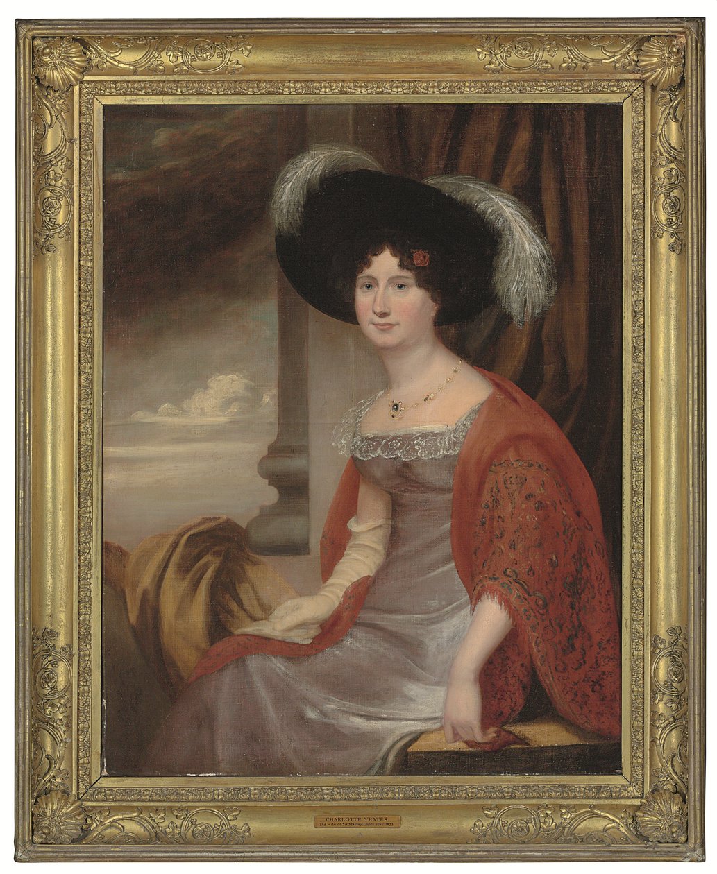 Portrét Charlotte Yeatesové, lady Lopesové (zemř. 1833) (olej na plátně) od English School