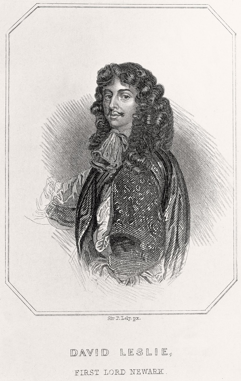 Portrét Davida Leslieho, 1. lorda z Newarku, 1835 od English School