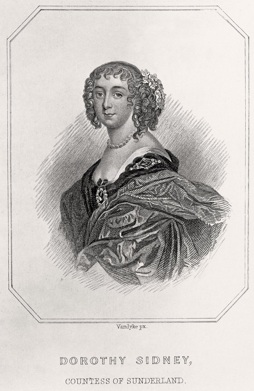Portrét Dorothy Sidney, hraběnky ze Sunderlandu, 1835 od English School