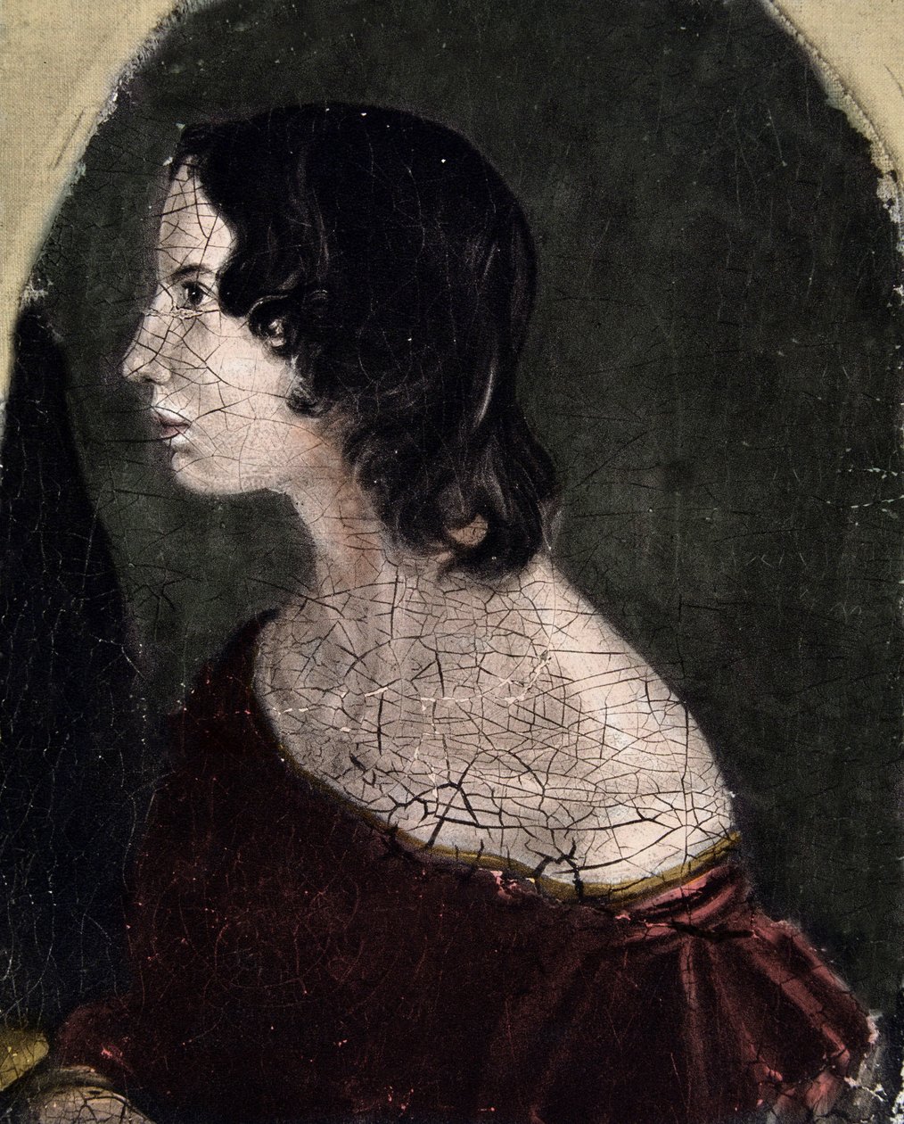 Portrét Emily Jane Bronteové Britské básnířky a spisovatelky (1818-1848) National Portrait Gallery od English School