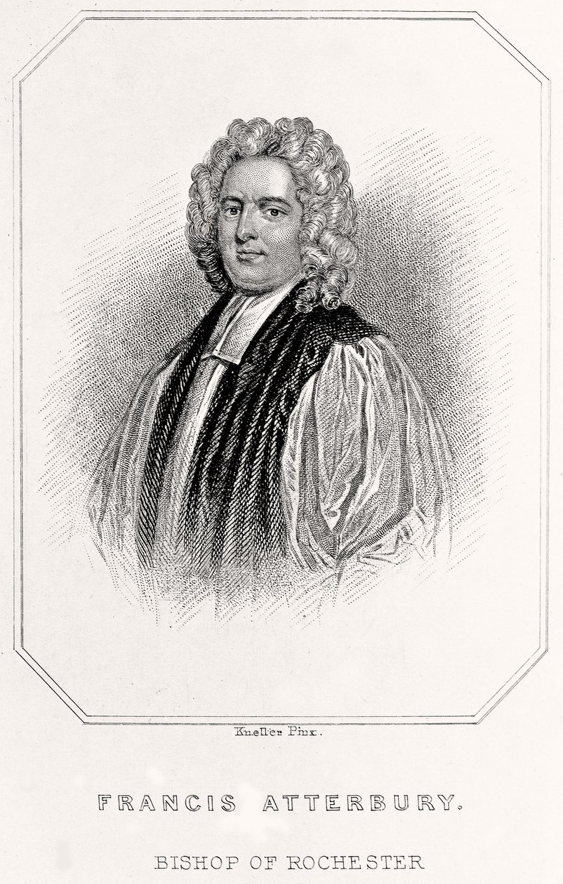 Portrét Francise Atterburyho, biskupa z Rochesteru, 1835 od English School
