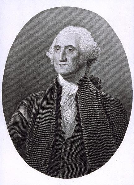 Portrét George Washingtona (1732-1799) (rytina) od English School