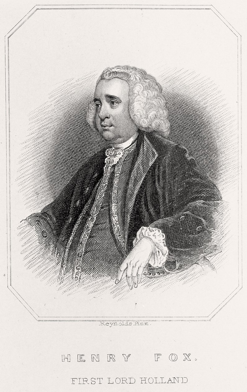 Portrét Henryho Foxe, 1. lorda Holandska, 1835 od English School