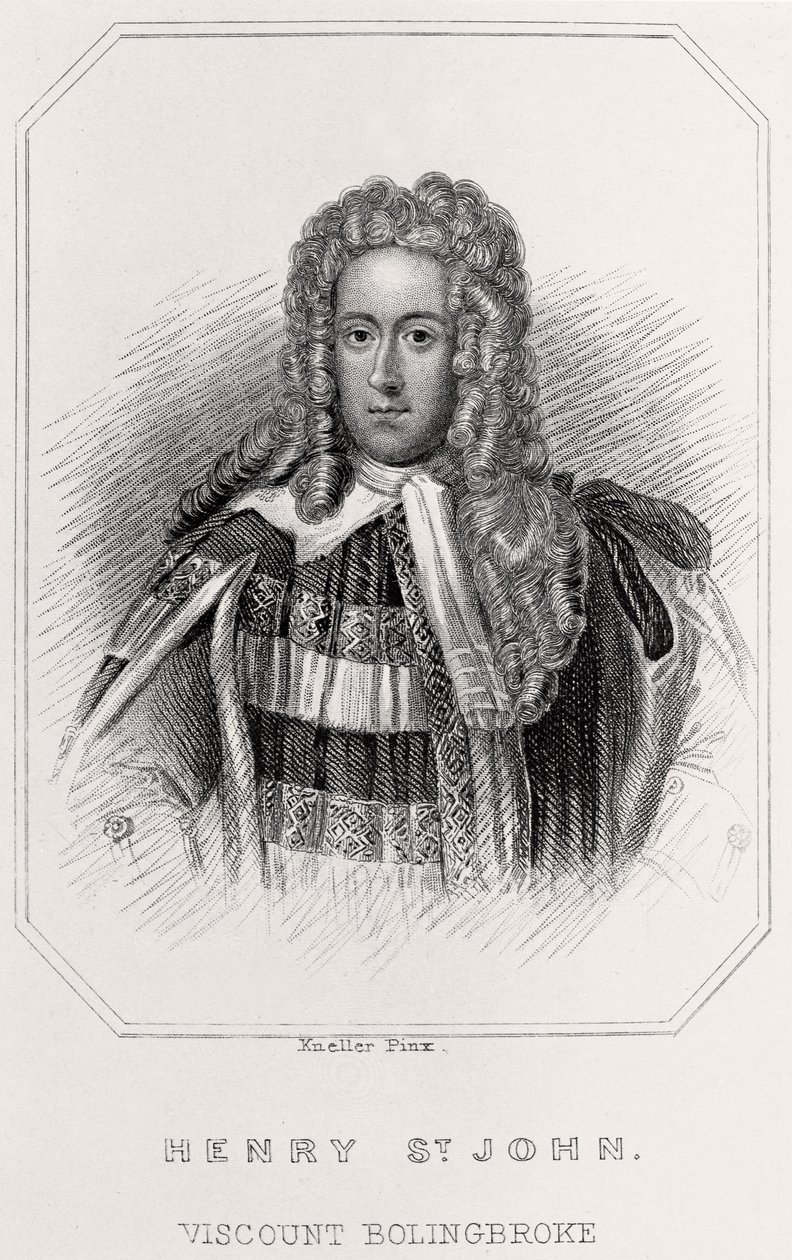 Portrét Henry St. John, vikomt Bolingbroke, 1835 od English School