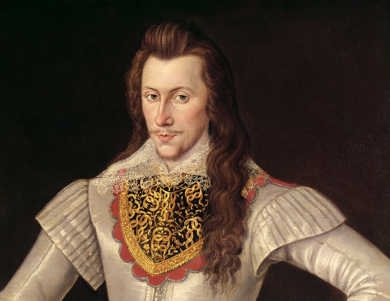 Portrét Henryho Wriothesleyho (1573-1624) 3. hrabě ze Southamptonu kolem roku 1600 (detail) od English School