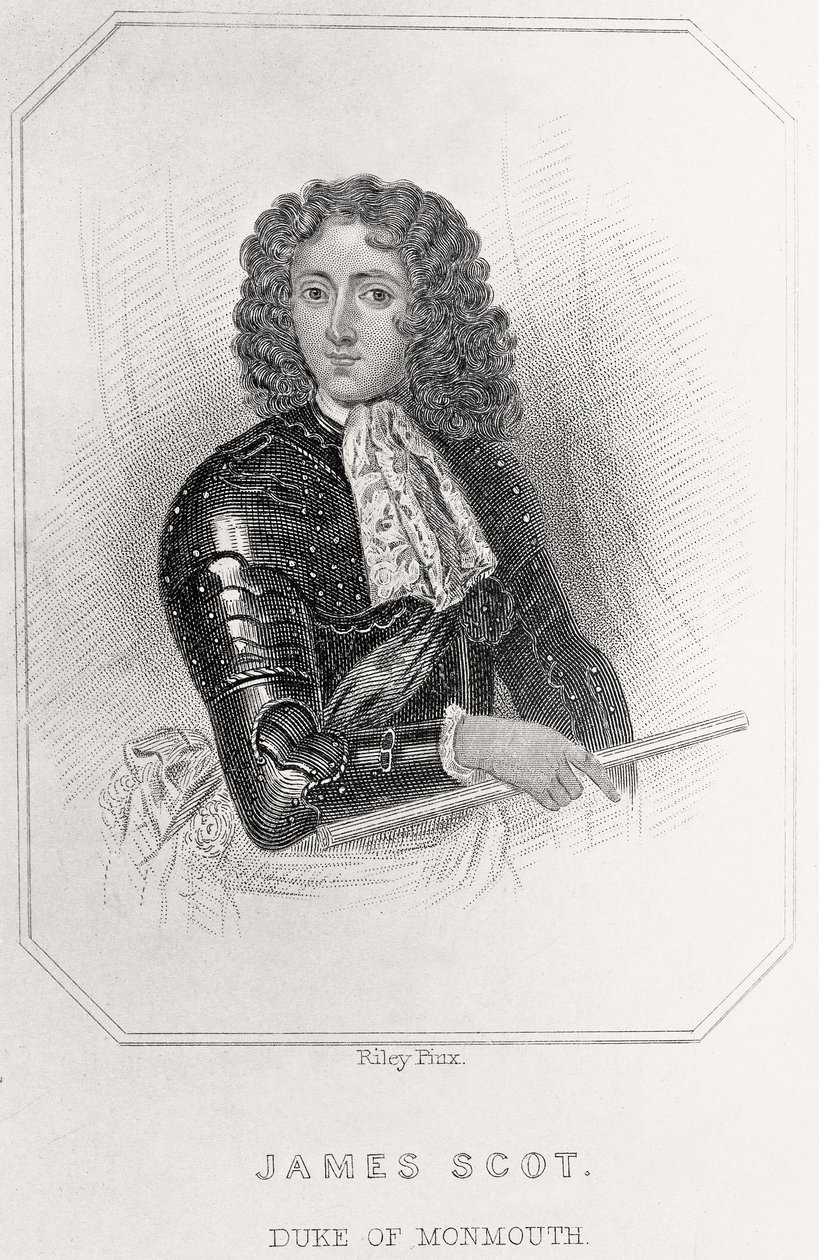 Portrét Jamese Scota, vévody z Monmouthu, 1835 od English School