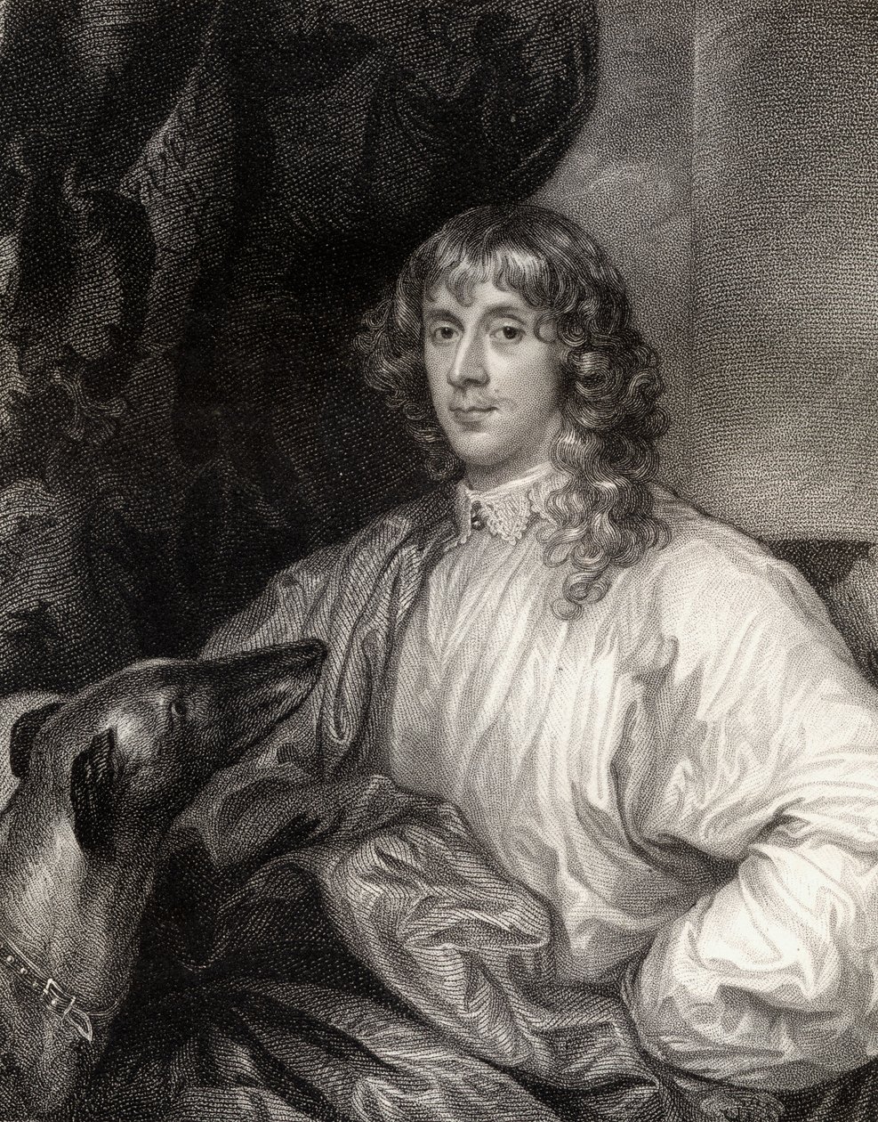 Portrét Jamese Stuarta (1612-55) 1. vévoda z Richmondu, z Lodges British Portraits, 1823 od English School