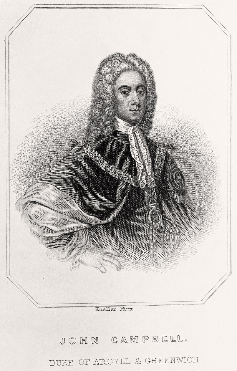 Portrét Johna Campbella, vévody z Argyll a Greenwiche, 1835 od English School
