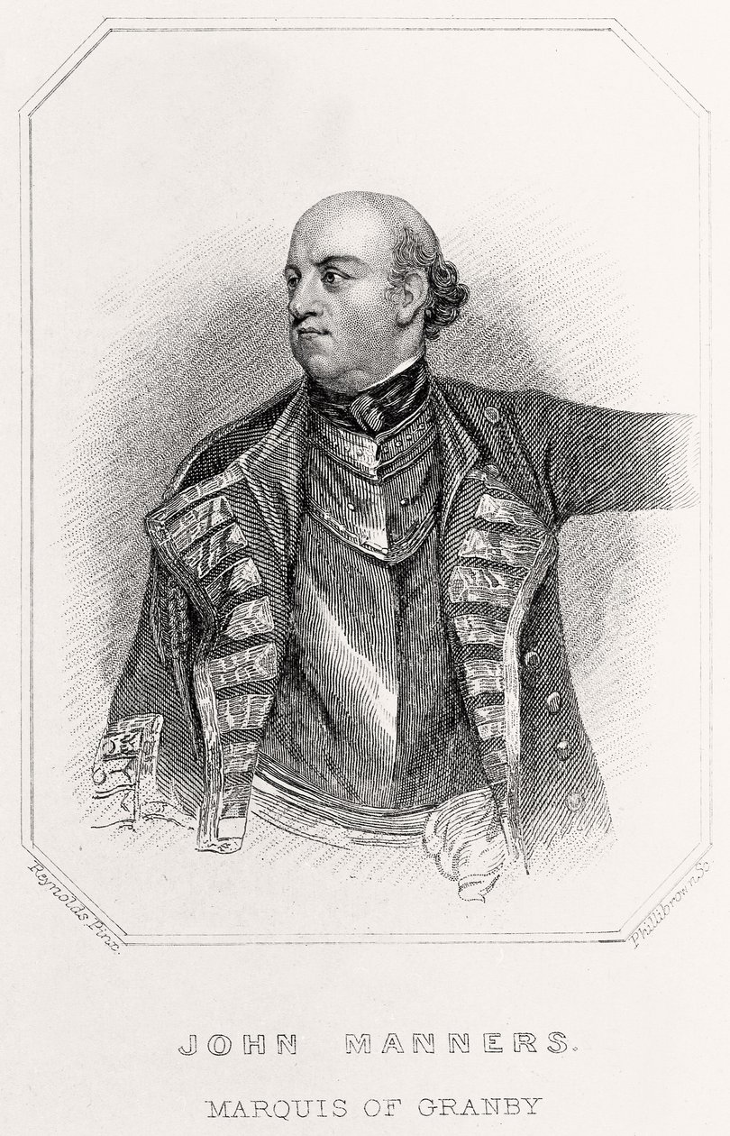 Portrét Johna Mannerse, markýze z Granby, 1835 od English School