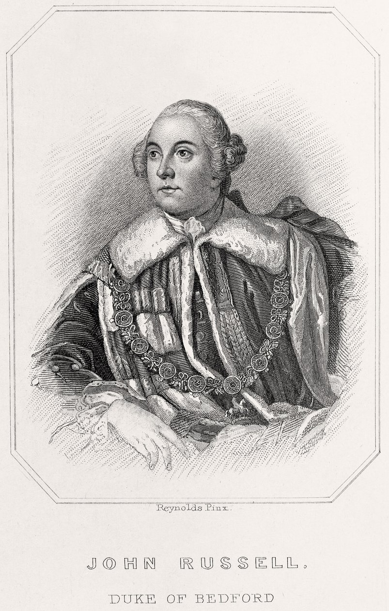 Portrét Johna Russella, vévody z Bedfordu, 1835 od English School