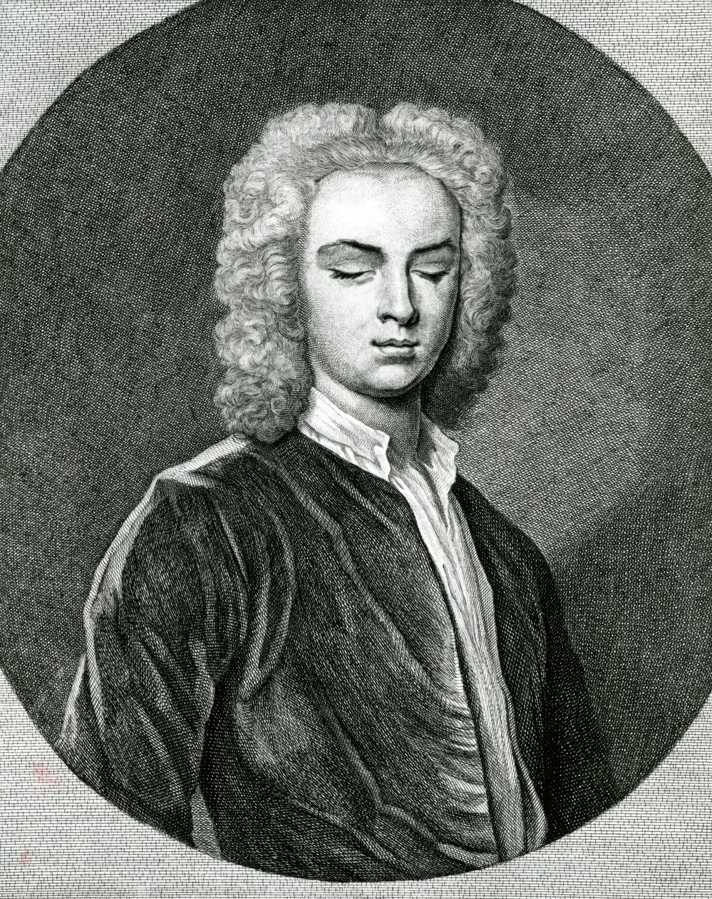Portrét Johna Stanleyho (1712-86) (rytina) od English School