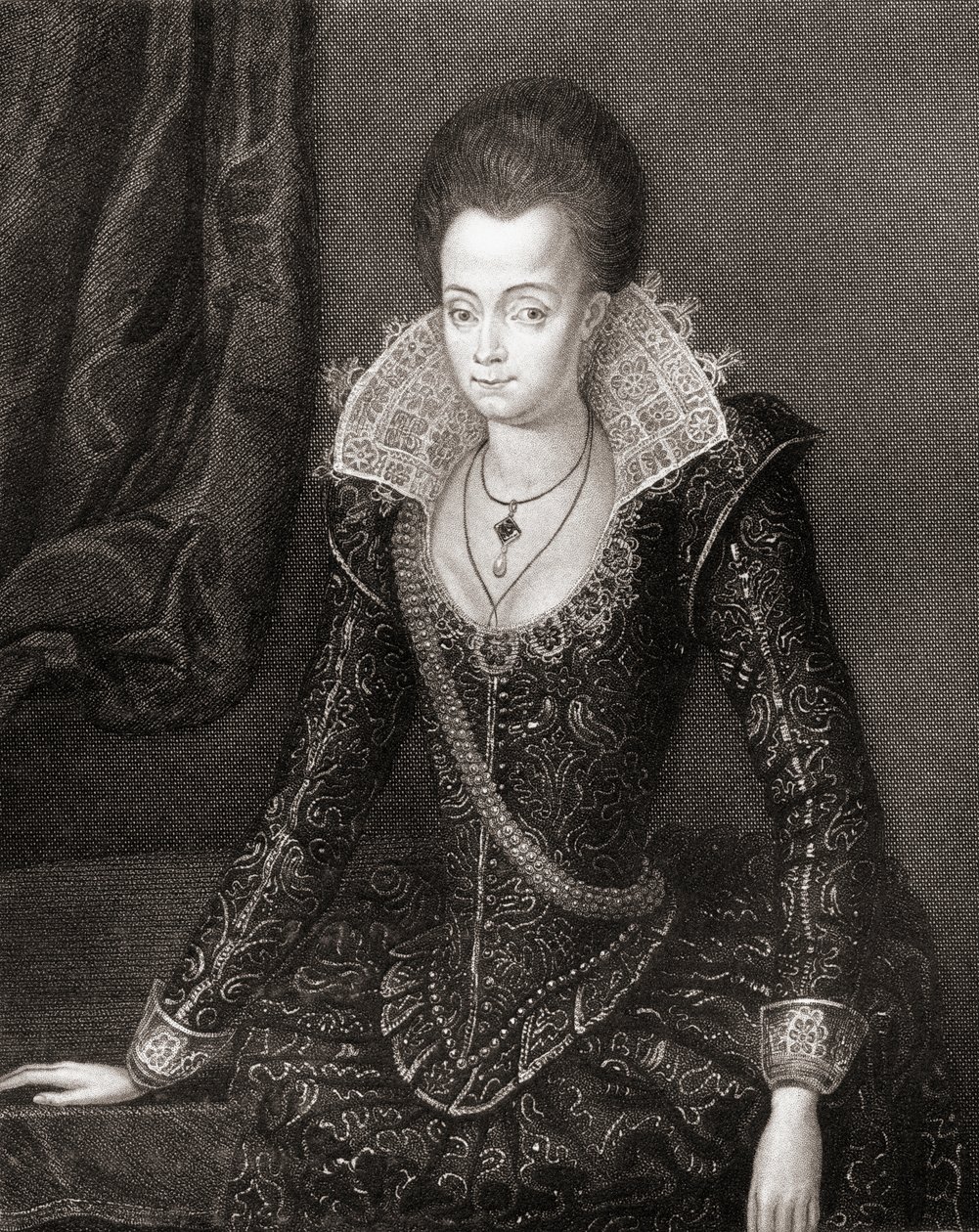 Portrét Lady Arabella Stuart (1575-1615) z Lodges British Portraits, 1823 od English School