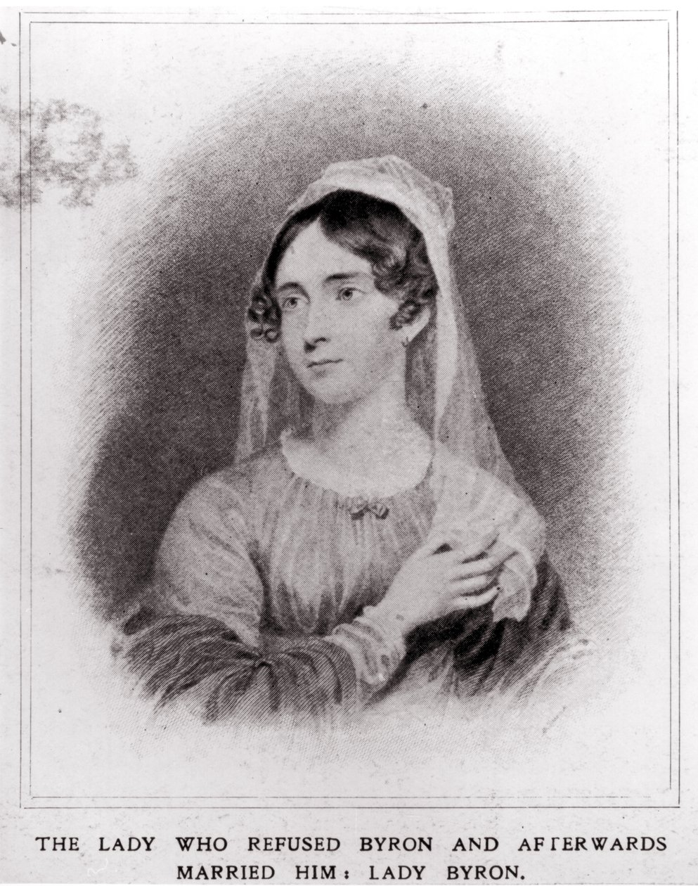 Portrét lady Byronové (1792-1863) od English School