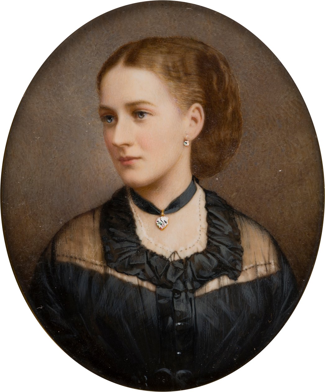 Portrét lady Idy Lumleyové, vikomtesy Newportové 1870, poté hraběnky z Bradfordu (1848-1936), kolem 1868-1936 (ručně tónovaná fotografie) od English School