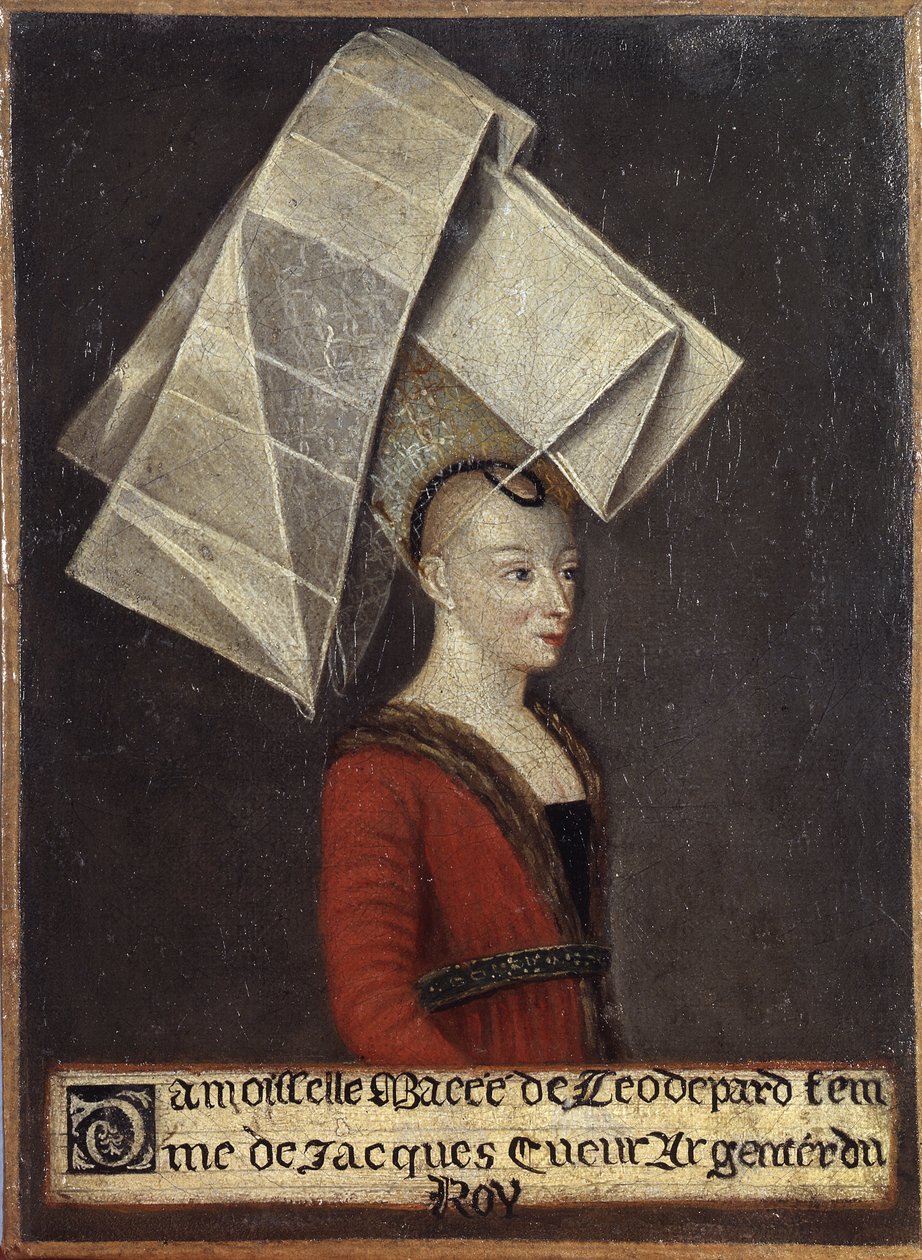 Portrét Macée de Léodepart, manželky francouzského obchodníka Jacquese Coeura od English School