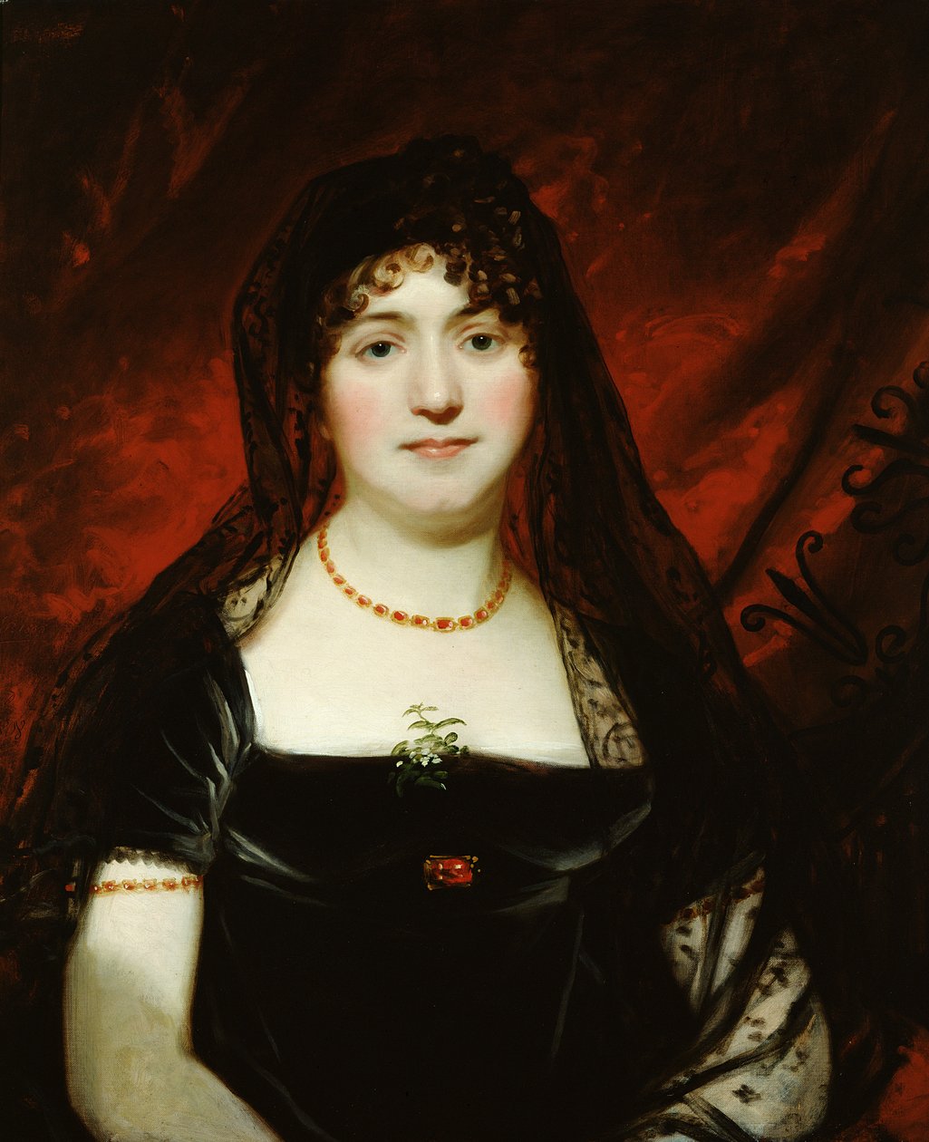 Portrét Mary Sarah Oliver (olej na plátně) od English School