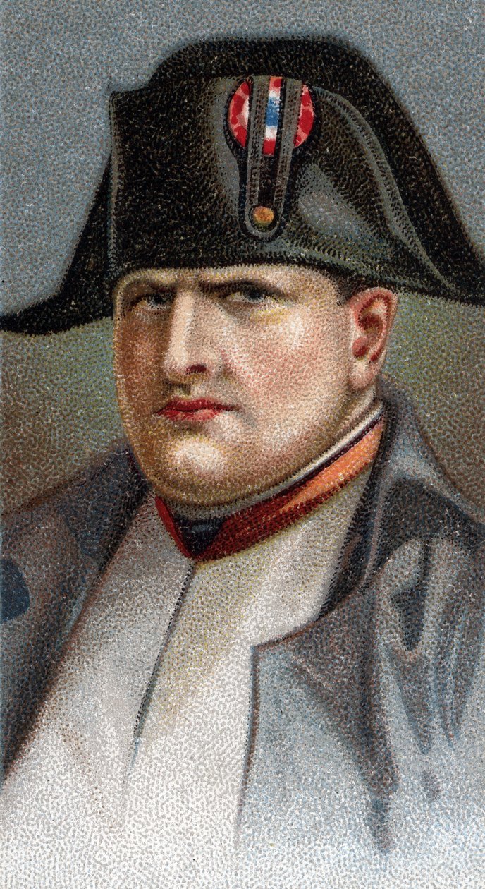 Portrét Napoleona Bonaparta - - Ze série ""Vůdci mužů"" - Chromolitografie - Anglická škola, 20. století - od English School