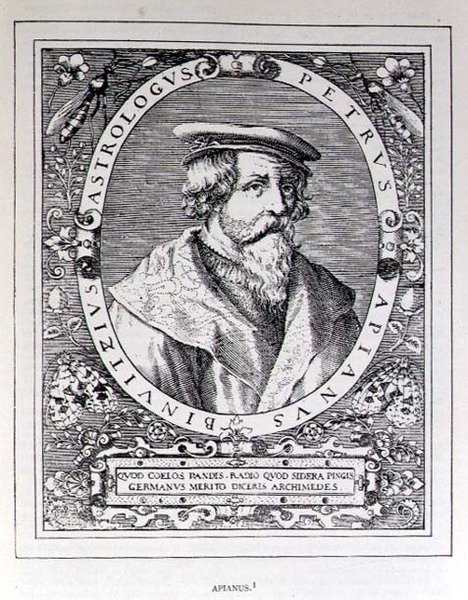 Portrét Petruse Apianuse (1501-52) z The Narrative and Critical History of America, editoval Justin Winsor, Londýn, 1886 od English School