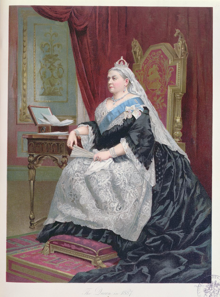 Portrét královny Viktorie (1819-1901) v době jejího zlatého jubilea v roce 1887, 1887 od English School