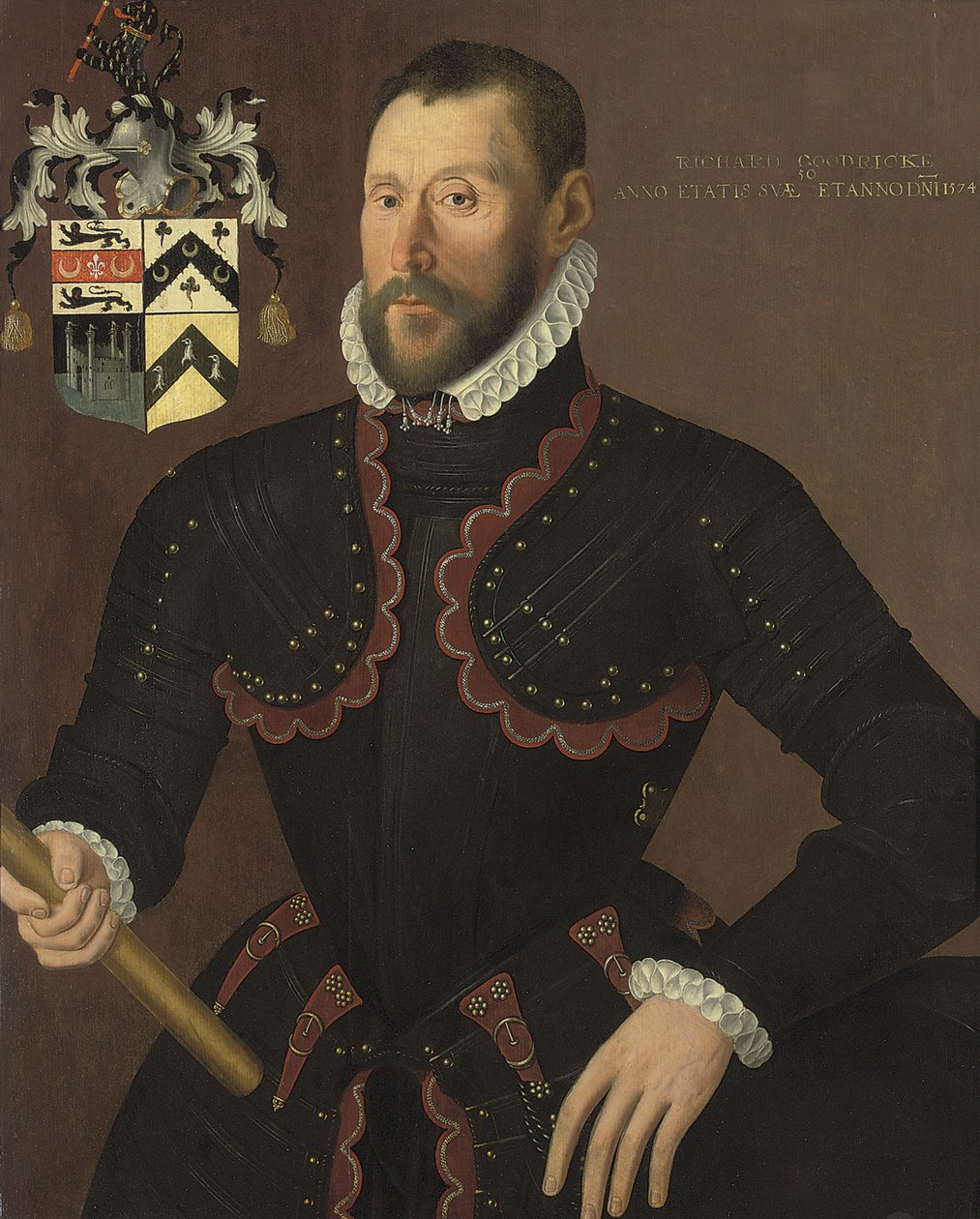 Portrét Richarda Goodricka, Sen.. ve věku 50 let, 1574 od English School