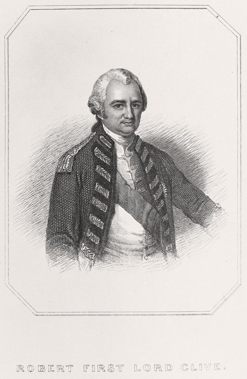 Portrét Roberta 1. Lorda Clive, 1835 od English School
