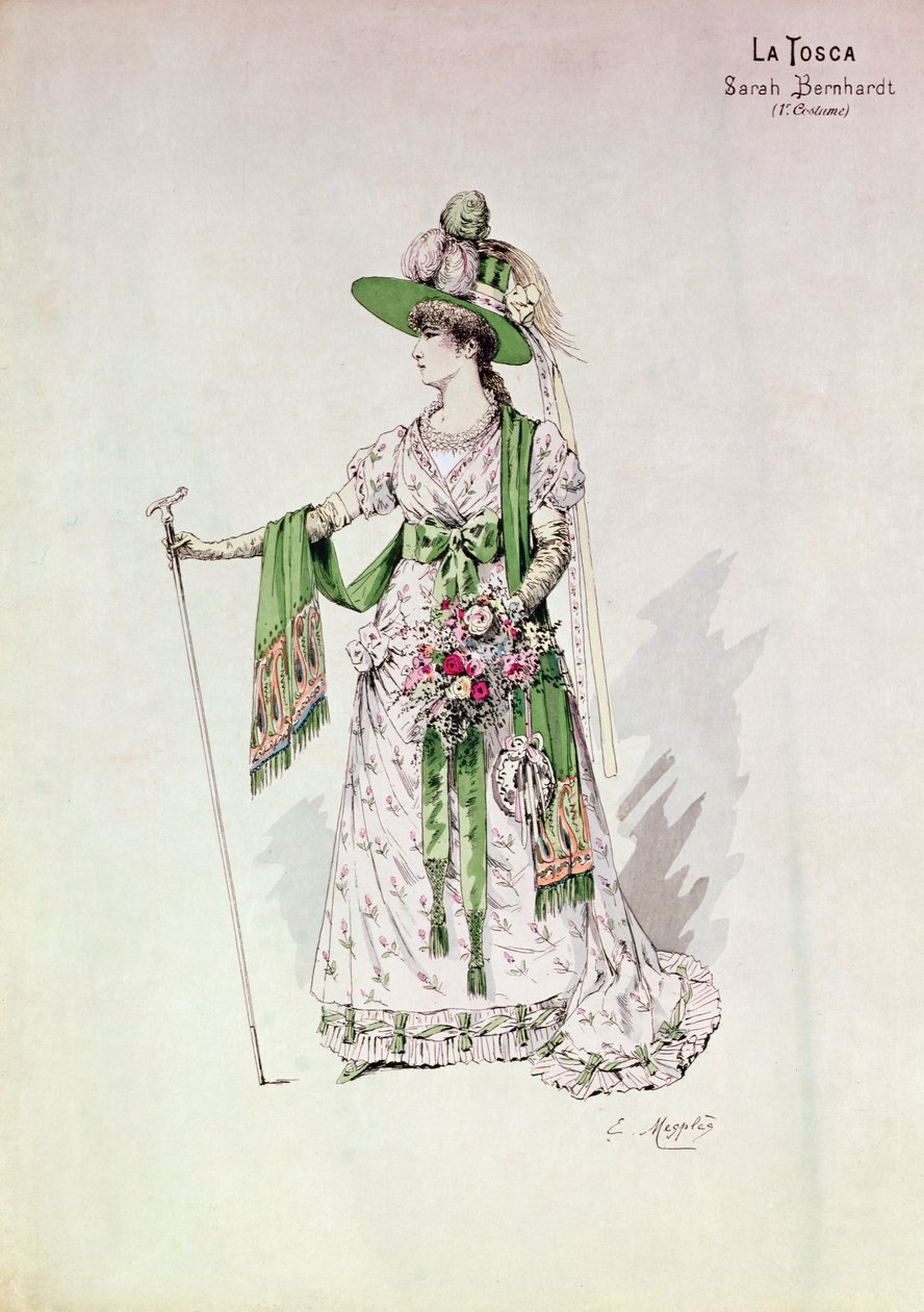 Portrét Sarah Bernhardt (1844-1923) v produkci 