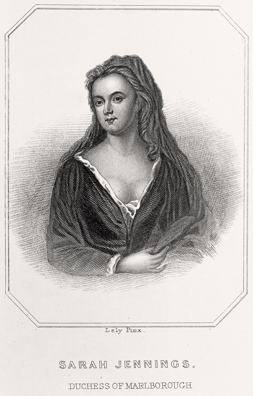 Portrét Sarah Jennings, vévodkyně z Marlborough, 1835 od English School