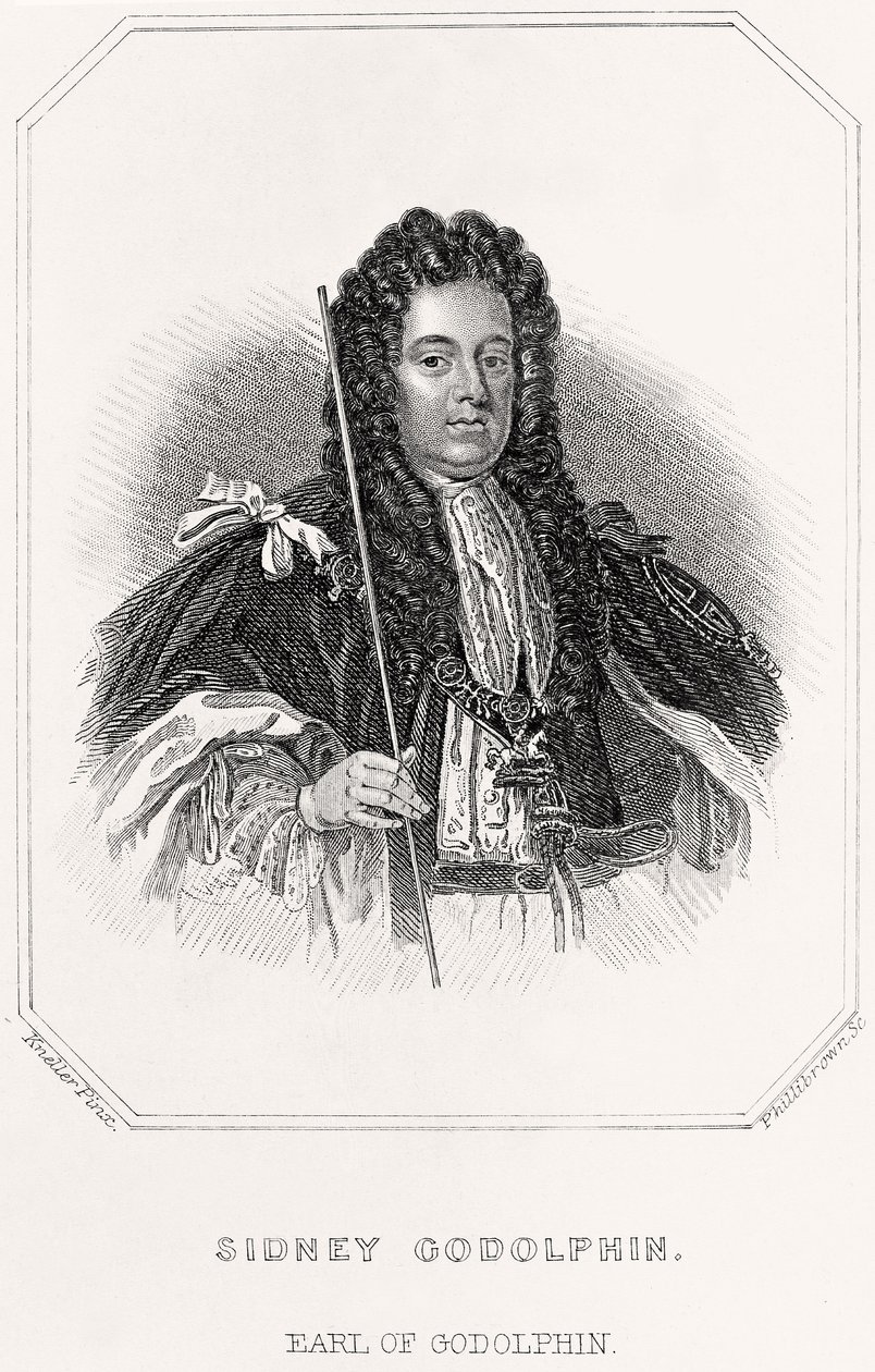 Portrét Sidneyho Godolphina, hraběte z Godolphin, 1835 od English School