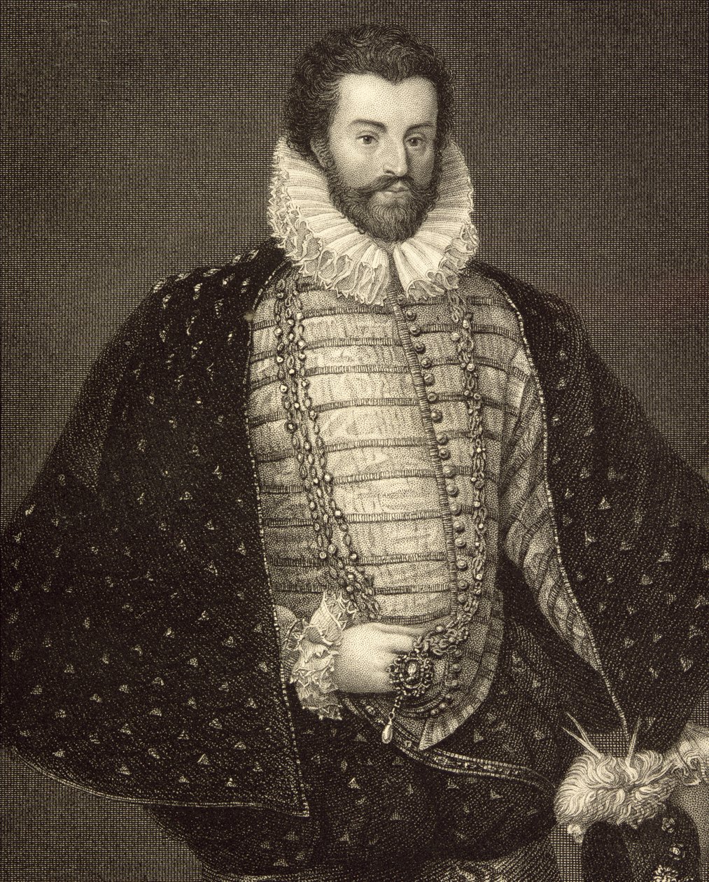 Portrét sira Christophera Hattona (1540-91) z 